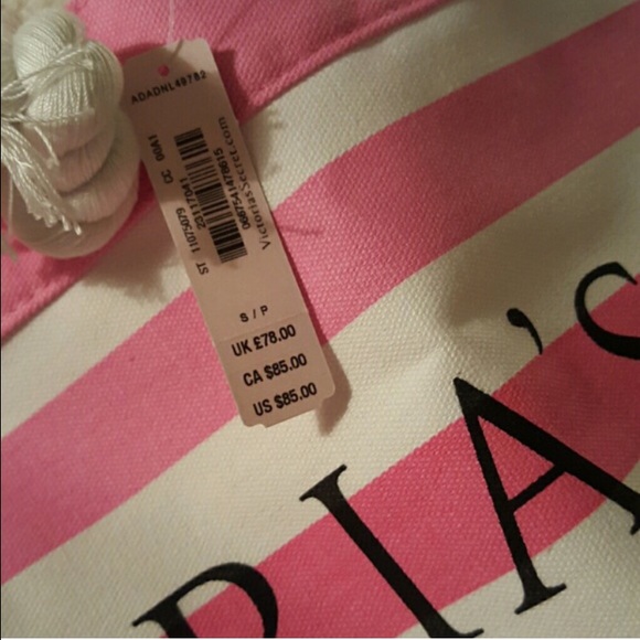 NWT Victoria's Secret Canvas Tote - Picture 3 of 3