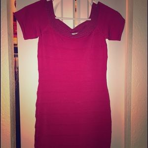 Bebe Fuschia bandage dress