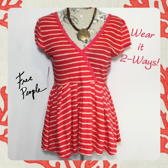 ~NWT Free People 'Crazy Daisy' Versatile Peplum T~