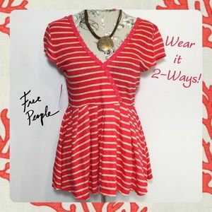 ~NWT Free People 'Crazy Daisy' Versatile Peplum T~