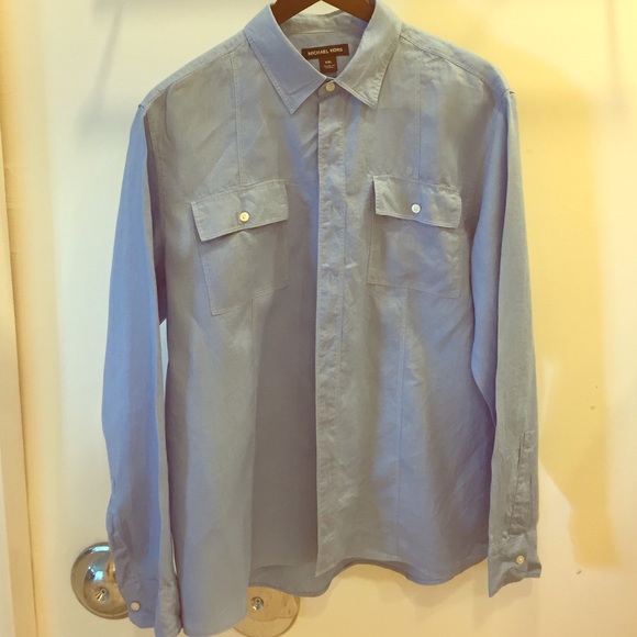 Michael Kors 100% linen men shirt