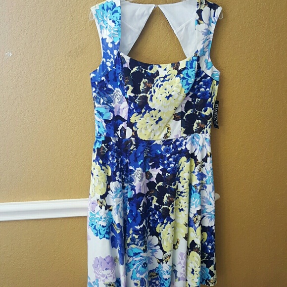 Blue floral dress