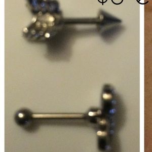 Cartilage earring arrow and an infinity