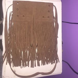 Fringe cross body bag