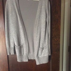 Sparkly Silver Open Old Navy Cardigan