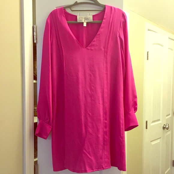 Rory Beca Long Sleeve Silk Shift Dress