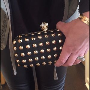 studded skull clutch