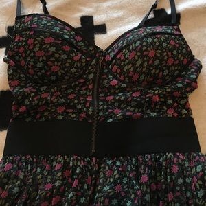 Floral bustier dress