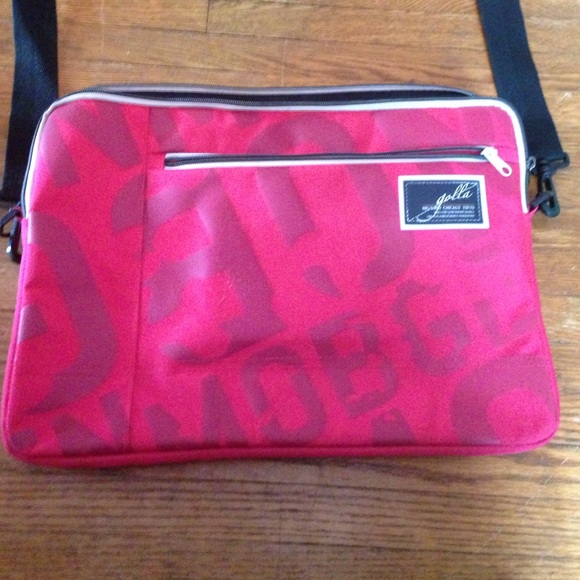 Pink laptop bag