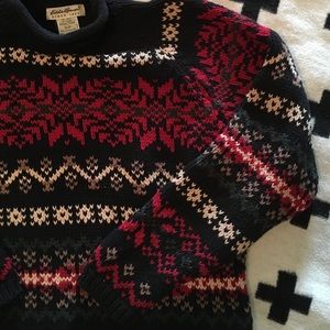 Vintage fair isle mock sweater