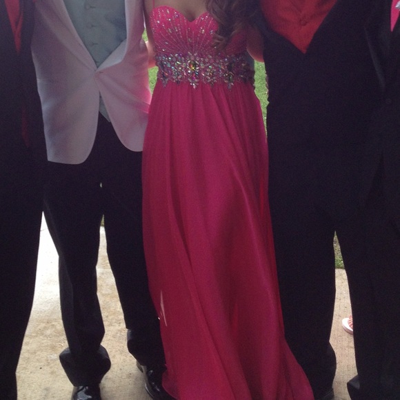 Beautiful pink prom dress