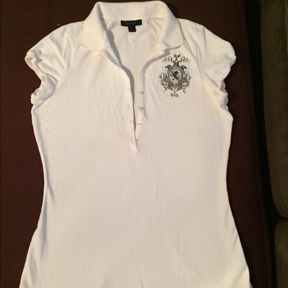 Express white polo