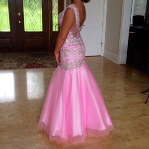 Light pink prom dress