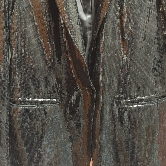 Black Sequin Blazer - image 2