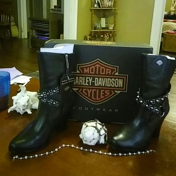Harley Davidson Boot. Size 6 Black 254-339 -7688 - Picture 4 of 4