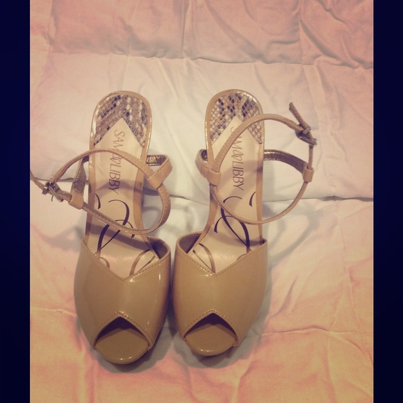 Sam & Libby peep toe heels nwot sz 6.5