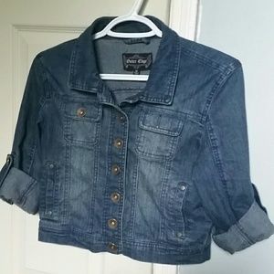 CUTE crop jean jacket