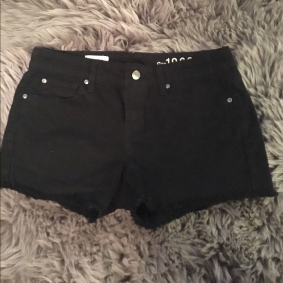 GAP Pants - Black Denim Cutoff Shorts