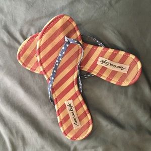 American Flag Flip Flops