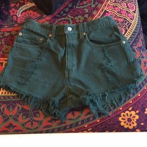 Pacsun Green High Waisted Shorts