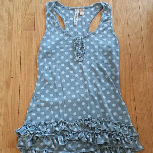 Polka Dot Skirted Tank Top Size M