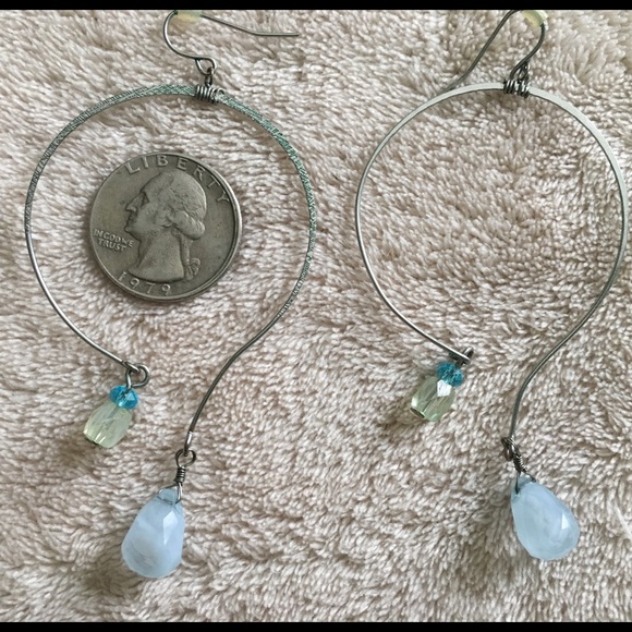 Silver hoop earrings