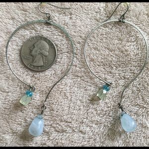 Silver hoop earrings