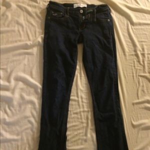 Dark blue low waist jeans