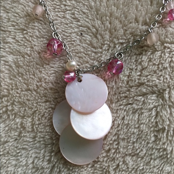 Baby pink pearl necklace