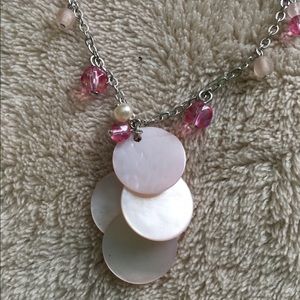 Baby pink pearl necklace