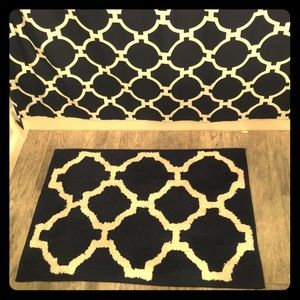 Shower curtain and rug