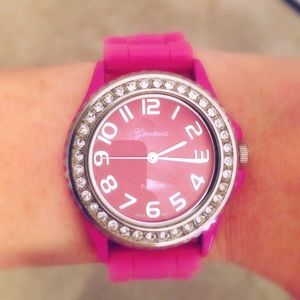 Pink diamond watch