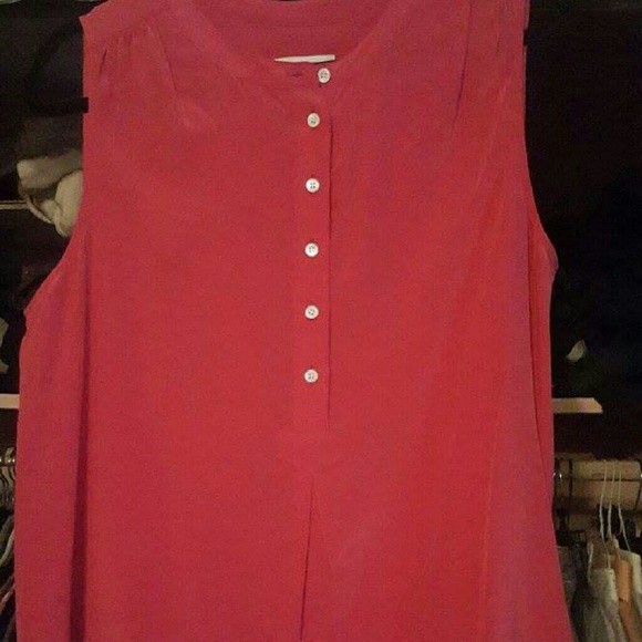 J. Crew Silk henley blouse