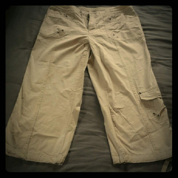 Stretchy Khaki Capris