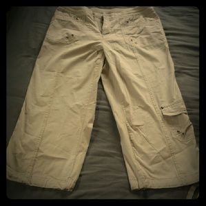 Stretchy Khaki Capris