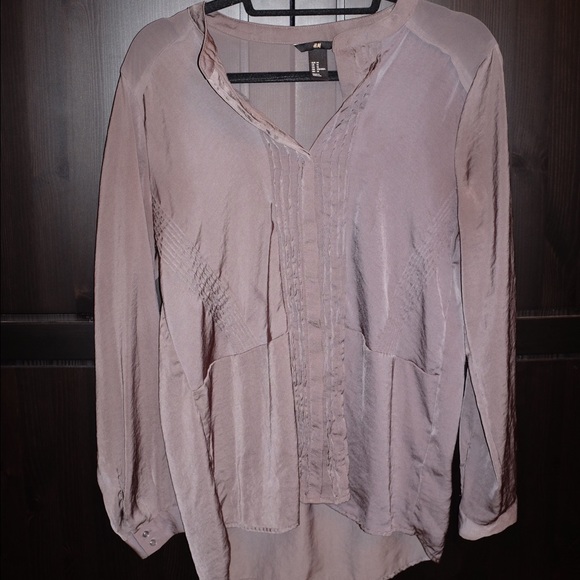 Detailed button down top with sheer inserts