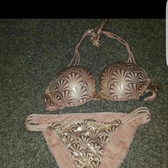 VS pink and gold bikini