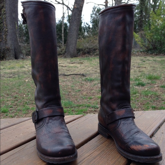 Frye Veronica Slouch Brown Boots 8.5