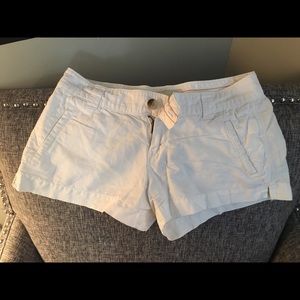 White low rise shorts