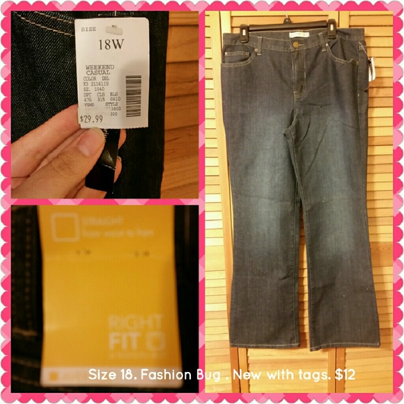 Fashion Bug size 18W  jeans.