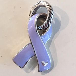 Purple Cancer ribbon Brighton Charm