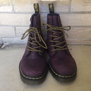 Purple leather Dr Martens