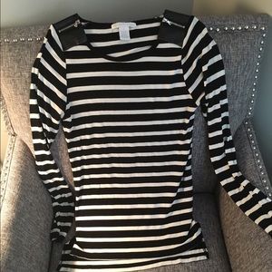 Striped long sleeve tunic