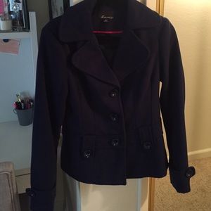 Dark blue F21 peacoat