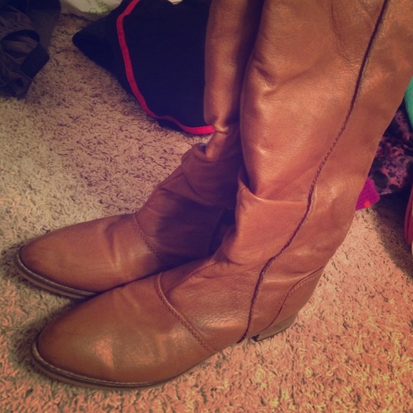 brown leather boots
