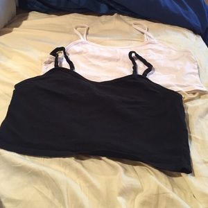 H&M Black and White crop tops