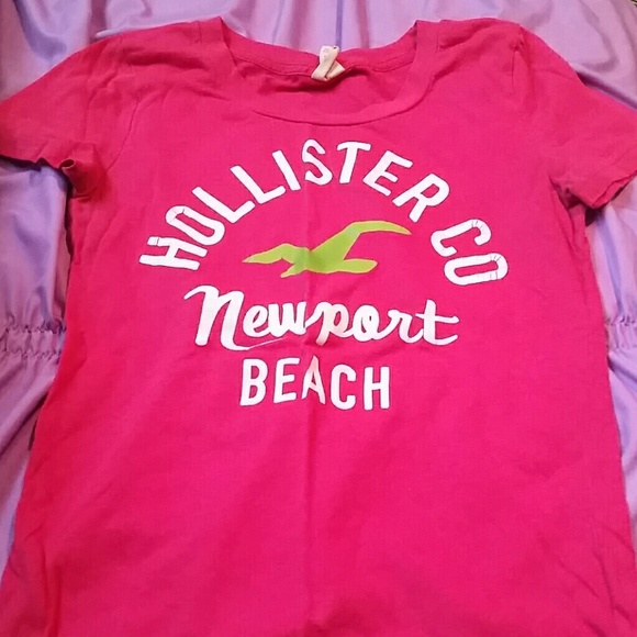 Pink hollister shirt.
