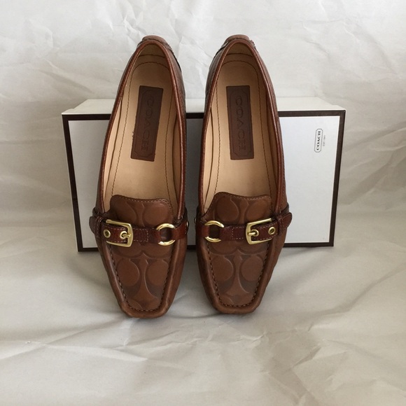Coach Stacie leather flats.