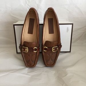 Coach Stacie leather flats.