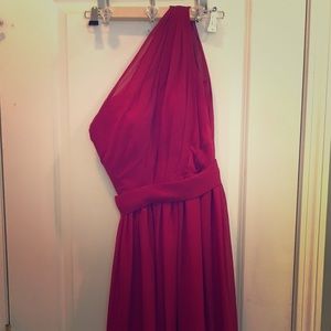 Cranberry bridesmaid dress